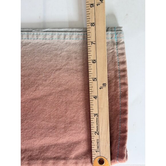 Zara Multicolor Ombre Straight-Leg Jeans Womens Size 6 Rainbow Denim Colorblock - Picture 8 of 9